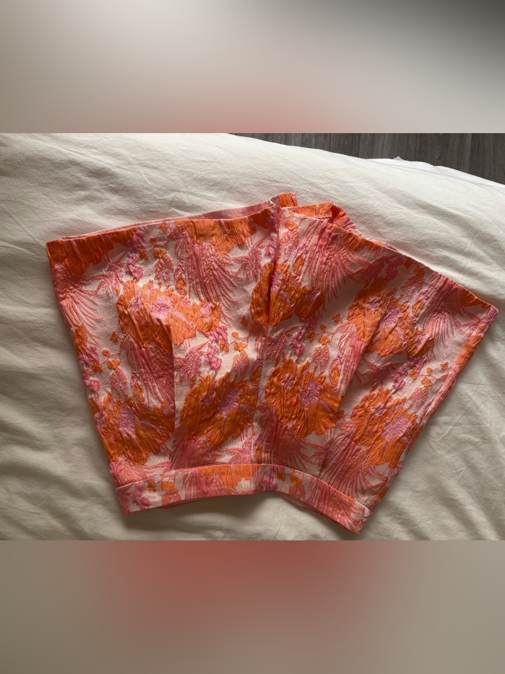 Amanda Uprichard Pink and Orange Floral Tank Top Set xs short/small top - Picture 5 of 11